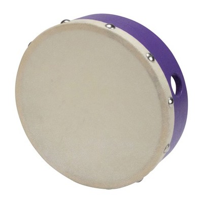Kinder Tamburin Handtrommel Musikinstrument D:15cm aus Holz 3835