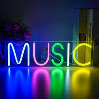 Farbige Led-Wanddekoration Mit Musik, Neon-Buchstaben, 30 Cm