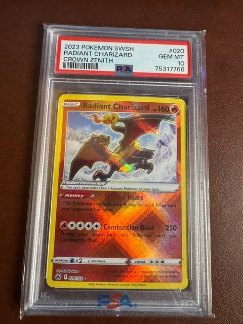 Radiant Charizard 20/159 PSA 10 - SWSH: Crown Zenith 2023 Pokémon TCG