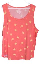 NWOT JOYSPUN WOMEN'S PLUS SZ 2 PC PAJAMA SET TANK SHORTS PALM TREES 3X 22W-24W