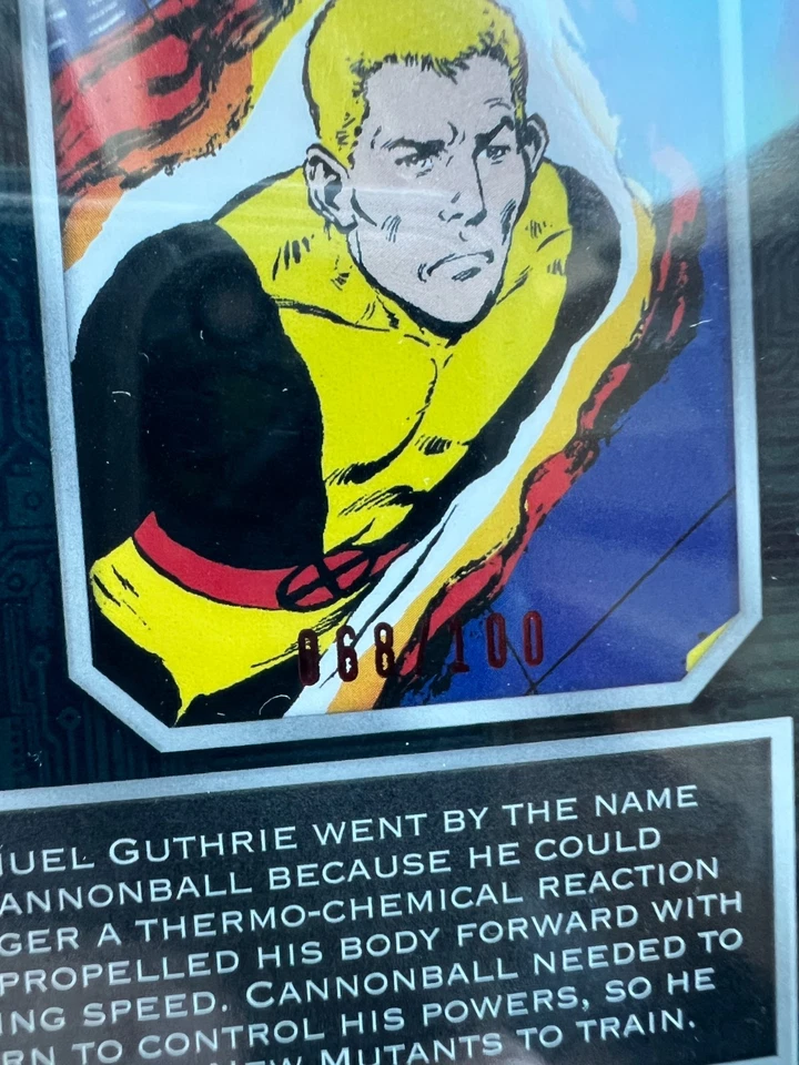 2021 Skybox Marvel X-Men Metal Universe 114 Cannonball High # PMG RED /100 PSA 6 - Image 3 of 3