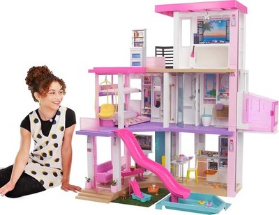 Barbie Dreamvilla Dream House (114 cm) 3-stöckiges Puppenhaus mit Pool