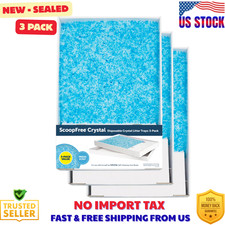 PetSafe ScoopFree Crystal Disposable Cat Litter Trays, Fresh Scent, Pack of 3