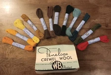 Vtg Penelope Crewel 100% Wool Yarn Embroidery Great Britain 12-20 Yd. Skeins