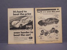 1/24 - K B - Vintage - 2 SLOT CAR ADs -"...Beat the Price" "You'll FLIP..."