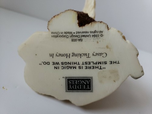 2 United Design Teddy Angels COWBOY MURRAY & CASEY TUCKING HONEY IN w/ Boxes - Picture 3 of 5