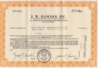 J. W. Hancock Inc. 1960 6% Cumulative Convertible Preferred  Stock.  50 shares — photo 1