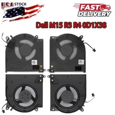 New CPU Fan & GPU Fan For DELL Alienware M15 R3 R4 RTX 2070 3070 0D1X38 0TG9V0