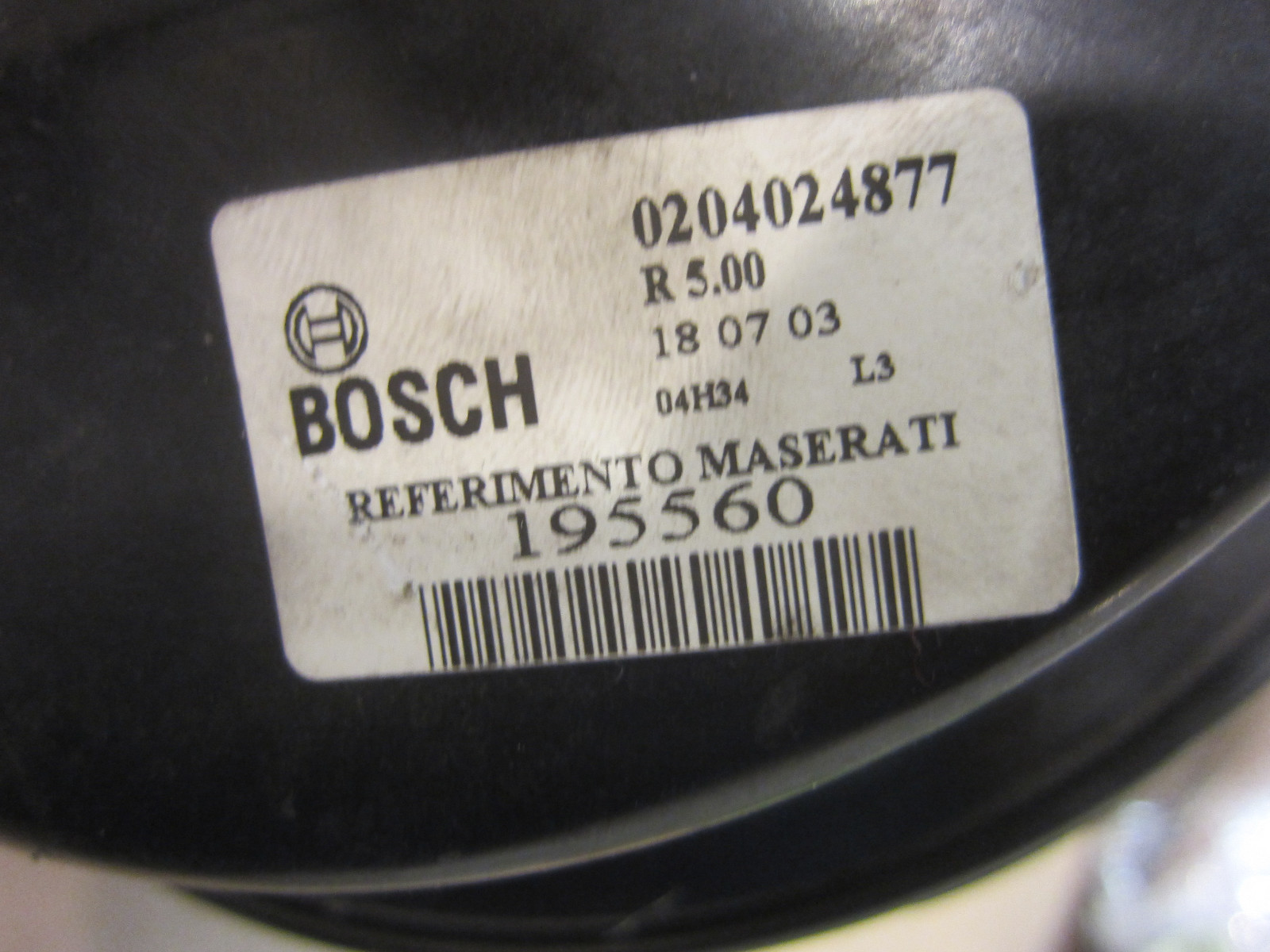 Maserati 4200 - Brake Booster Without Master Cylinder - P/N 195560