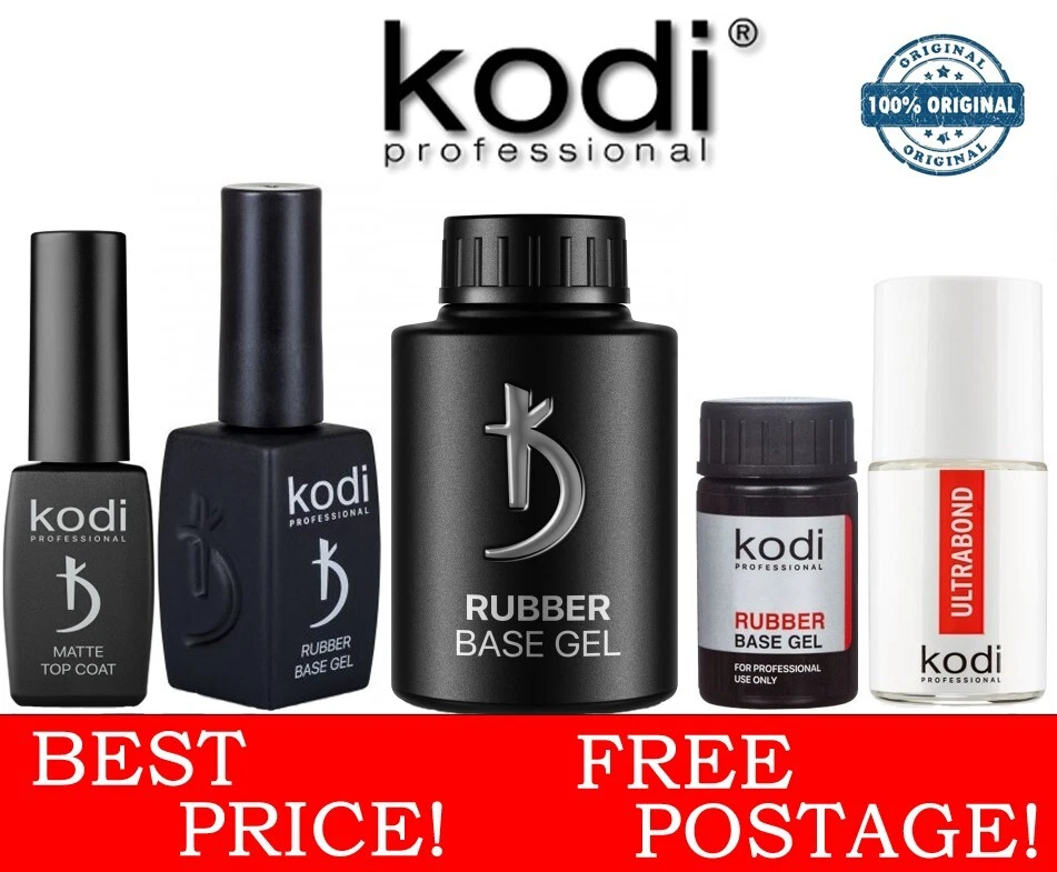 Kodi Rubber Base Gel Coat, Top, No Sticky, Ultrabond, Matte, Nail Fresher Primer - Image 2 of 4