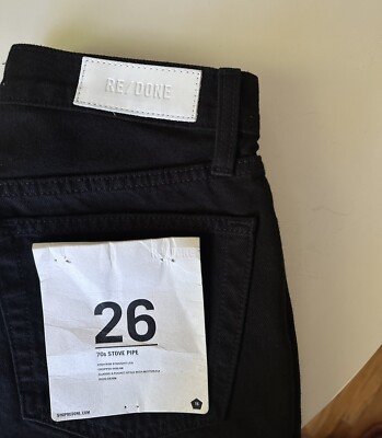 NWT RE/DONE 70s High Rise Stove Pipe straight-leg jeans Size 26