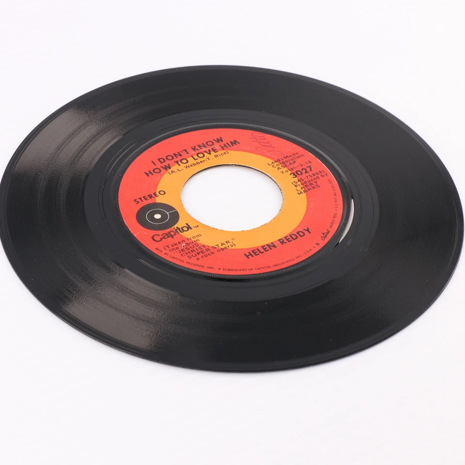 Helen Reddy – I Don't Know How To Love Him / I Believe In Music 45 rpm 7" Single - Image 3 of 4