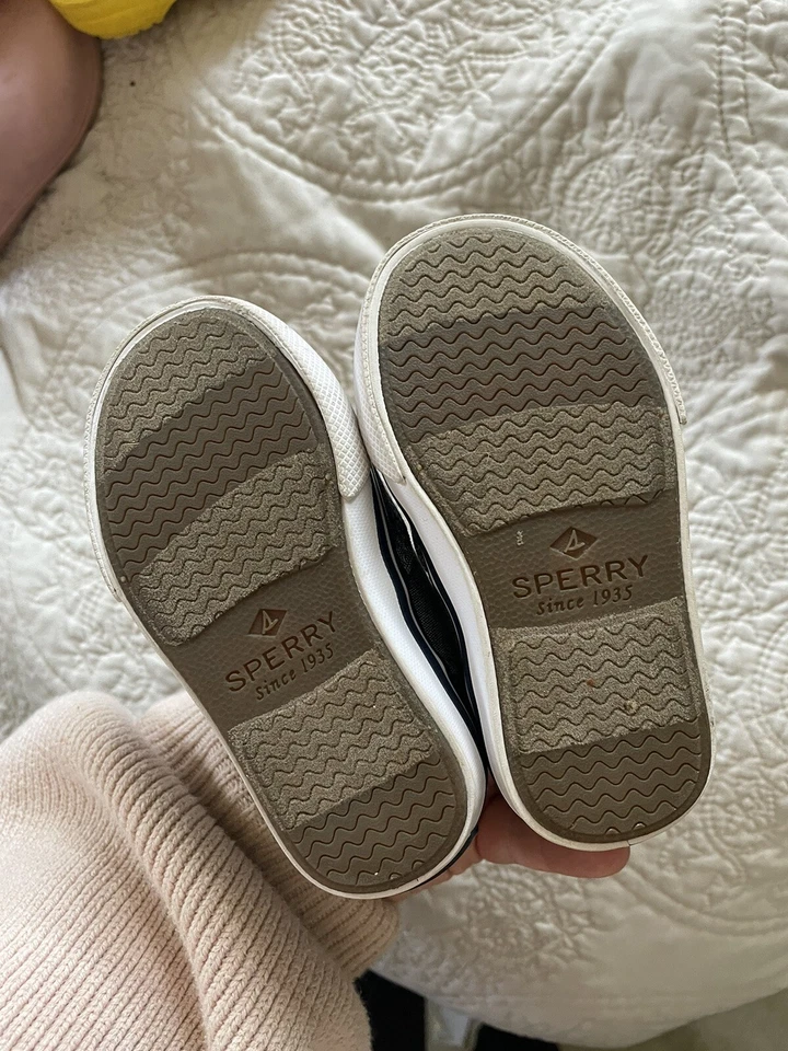 Sperry Striper II Jr Niños Talla 5M Azul Marino Sin Cordones Foto 2 de 3