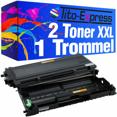 Drum & 2 Toner PlatinumSerie für Brother TN2000 DR2000 HL-2032 DN HL-2040 HL-204