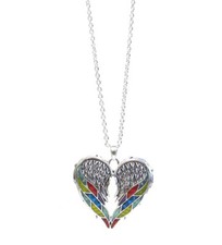 Angel Wing Heart Pendant Necklace for Women