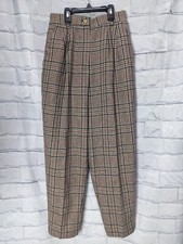 Norton McNaughton Petites Women's Vintage Wool Blend Pleated Front Long Pants -8