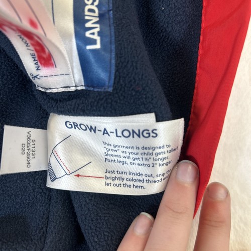 Lands' End Squall Insulated Coat Jacket Sz M 10/12 Kids Waterproof/Windproof FS - Picture 11 of 12