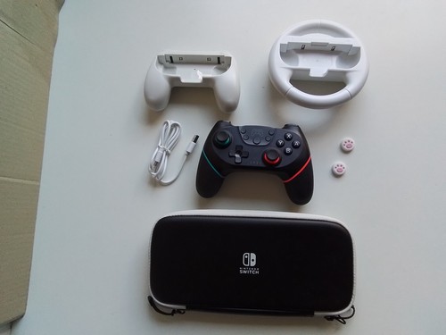 Manette sans Fil + Housse + Supports de Joy-con pour Console Nintendo Switch !!!