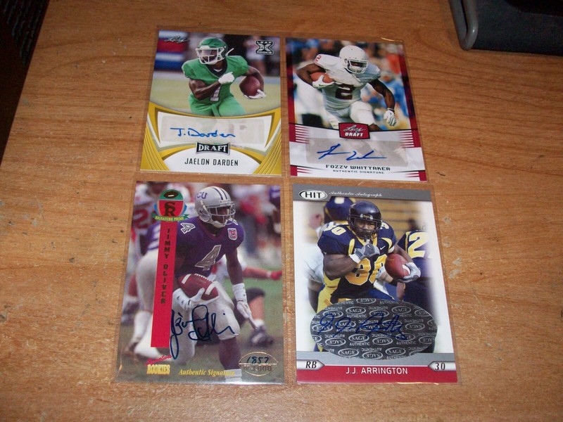 (18) Mixed NFL Football Rookie Auto Cards Lot Brown Ramsey Fields Baker