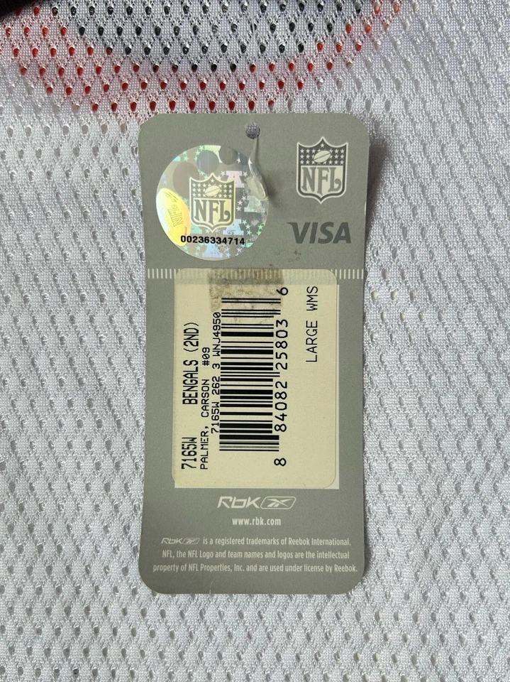 Camiseta vintage Carson Palmer Cincinnati Bengals para mujer talla grande Deadstock nueva con etiquetas Foto 3 de 4