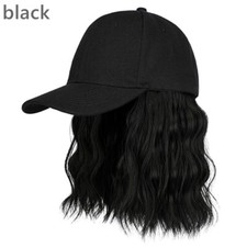 Women Adjustable Baseball Cap Hat Wig Hairpiece with Short Curly Hair Casual hat