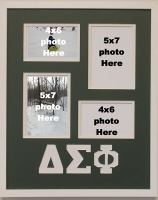 Delta Sigma Phi Fraternity Licensed Picture Frame Collage 2-4x6 2-5x7 ...