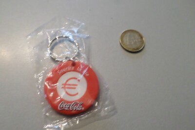 großer Schlüsselanhänger Einkaufswagenchip COCA COLA COKE Euro KUNSTSTOFF