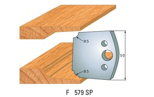Cuchilla de perfil 50 x 4 mm + Deflante 48 x 4 mm 1 par de Flury-Systems No 500-580 - Imagen 71 de 72