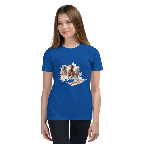 Wild Horses -Youth Short Sleeve T-Shirt - Picture 4 of 7