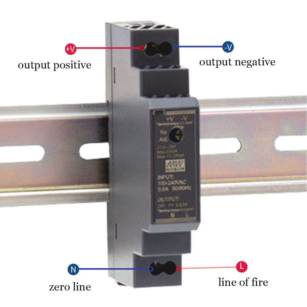DIN Rail Power Switch RING Wired Doorbell Transformer Compatible HDR15