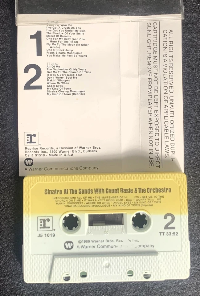 Frank Sinatra – At The Sands With Count Basie, US Cassette - Image 3 of 4