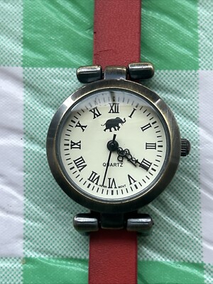 Elephant Brownish Tone Women s Quartz Watch With Multiple Bands
