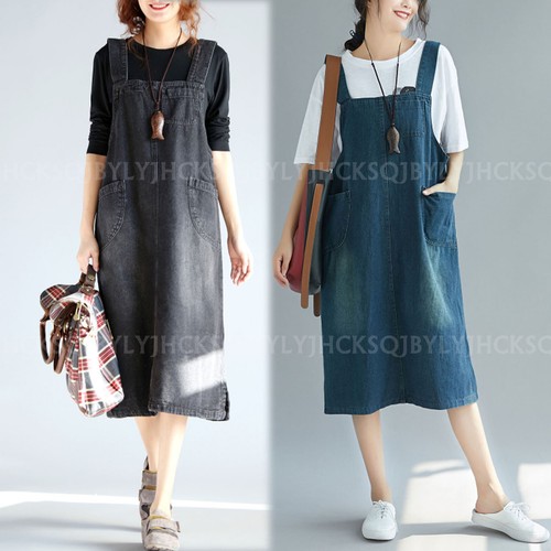 denim knee length dress