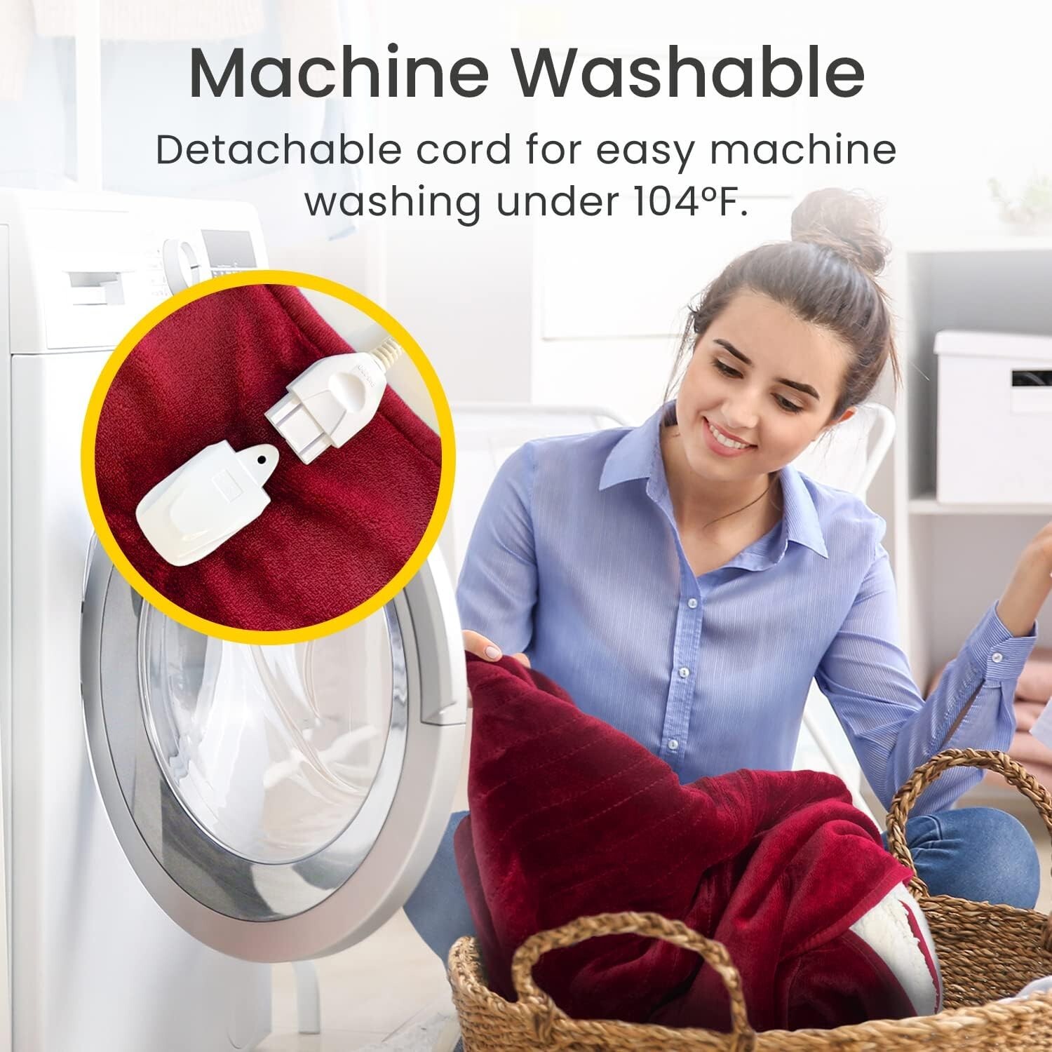 Cosi Home Heated Blanket Electric Blanket Throw 60" x 50" with Soft