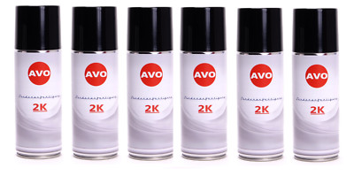 6 x Autolack 2K Sprühdose RAL 9005 schwarz glänzend Spraydose AVO E0225-6