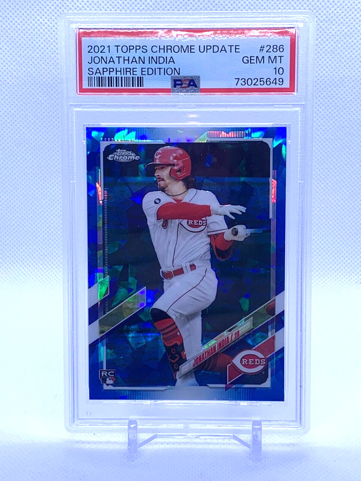 2021 Topps Chrome Sapphire Jonathan India #286 RC Rookie PSA 10 Gem Mint