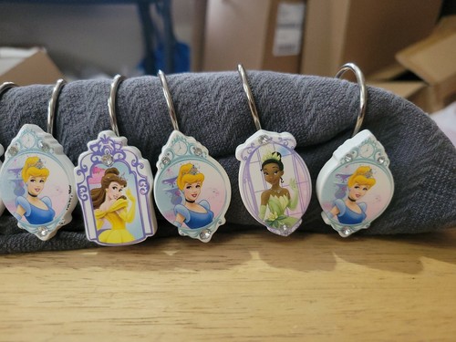 Disney Princess Shower Curtain Hooks With Faux Diamonds Set of 10 - Picture 4 of 8