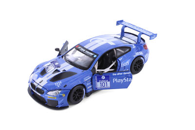 BMW M6 GT3 #101, BLUE - SHOWCASTS 68255BU - 1/24 SCALE DIECAST