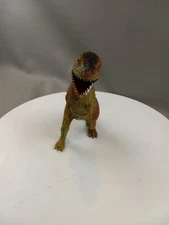 T-Rex Tyrannosaurus Rex Dinosaur Green Brown Figure 8" Tall 13" Long