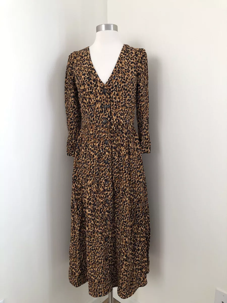 Zara trf sale leopard dress