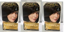 3x L'Oreal Paris Superior Preference Fade-Defying Color Shin System 3 Soft Black