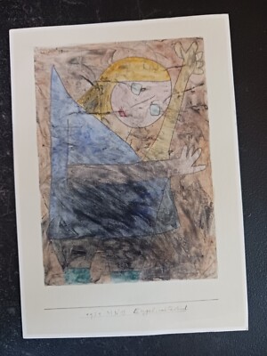 art postcard Paul Klee angel Engel noch tastend unposted