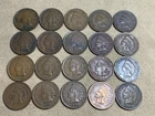 High Grade Lot Of 20 Indian Head Cent Most To All Full Liberty 1800/90's Lot E