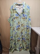 Chelsea Studio Dress Sleeveless Womens Plus Size 30WP Jersey Stretch Floral NWOT