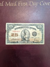 1923 - 100 Jahre alt - 25 Cents - Dominion of Canada Shinplaster Note P# 10