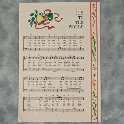1953 Farris Christmas Carols Booklet Joy To The World Silent Night VTG Song Book