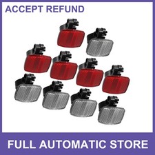 10pcs Bicycle Front Rear Reflector Kit Mountain Bike Safety Reflector Red White