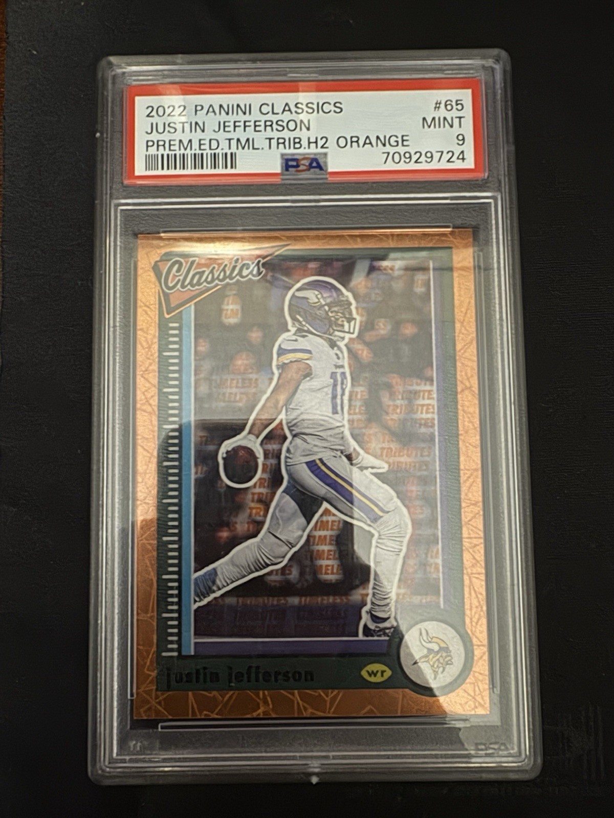 Justin Jefferson 2022 Classics Football Gold /10 Psa 9