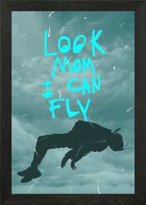 Look Mom I Can Fly Gerahmtes Wandbild Poster Leinwanddruck Bild