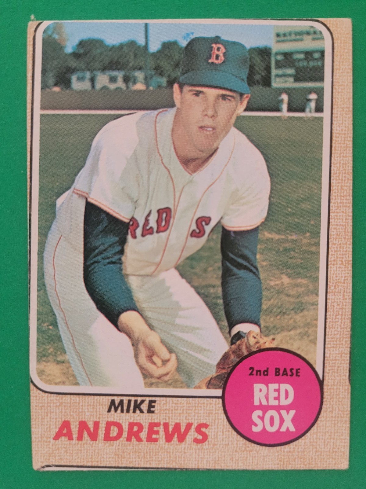 1968 Topps Mike Andrews High #502 Boston Red Sox   Major Miscut Error